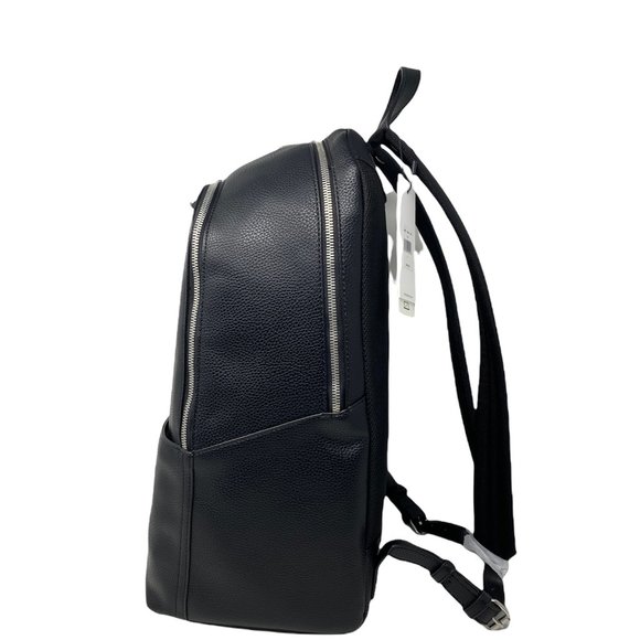 Calvin Klein 4640 0398 001 Men Business Casual Zip Black Backpack Fit 15" Laptop - Picture 2 of 10